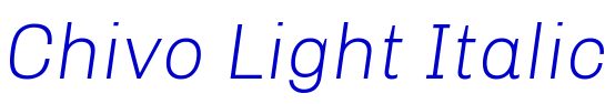 Chivo Light Italic fonte